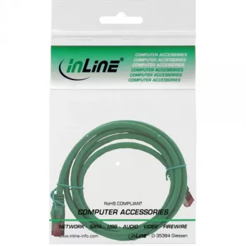 Pataisos laidas Intos Cat6 S/FTP PiMF 250MHz, 1,5 m, RJ-45–RJ-45, halogen-free, žalias