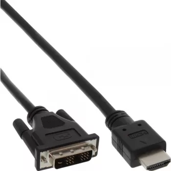InLine HDMI–DVI laidas HDMI kištukas / DVI kištukas 18+1 juodas 2 m