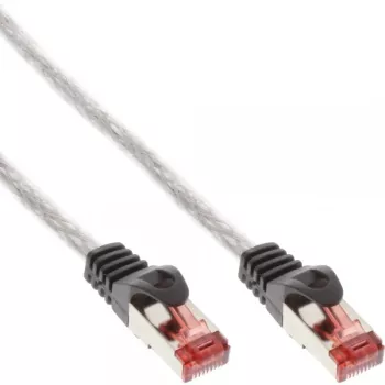 InLine Patch Laidas S/FTP PiMF Cat.6 250MHz PVC varis permatomas 0,3m