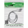 InLine USB 2in1 Y įkrovimo laidas, 1x USB-A kištukas į 2x USB-C kištuką, juodas 0,5 m