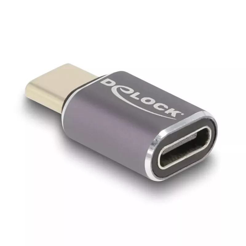 DeLOCK USB-C adapteris 40 Gbps USB Type-C PD 3.0 100 W vyriška–moteriška prievado apsauga 8K 60 Hz metalinis
