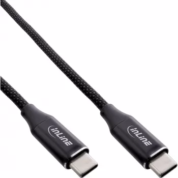InLine Magnetic USB-C laidas, USB-C kištukas/kištukas, 100 W, juodas, 1 m