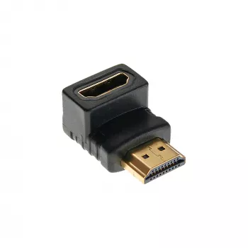 InLine HDMI adapteris kištukas / lizdas kampu žemyn, auksuoti kontaktai, 4K2K