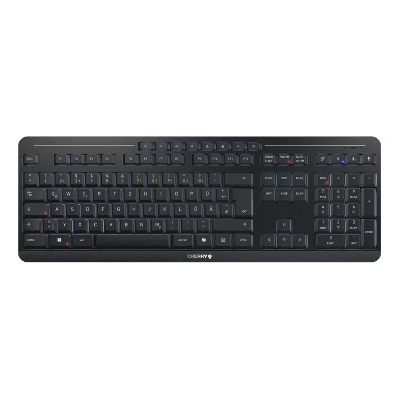 CHERRY Stream Desktop Ultimate klaviatūra ir pelė rinkinys, USB + RF belaidis + Bluetooth, QWERTZ, juoda