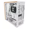PC korpusas Lian Li Lancool 217 Midi Tower — balta & mediena, palaiko ATX/EATX/Micro-ITX, 2x120mm priekyje, 1x140mm gale, 1×3,5 colio + 8×2,5 colio