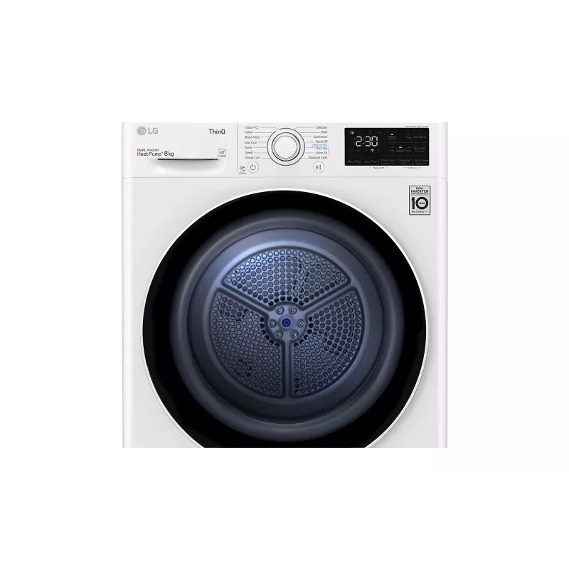 LG RH80V3AV6N džiovintuvas Laisvai pastatomas Pakrovimas iš priekio 8 kg Baltas