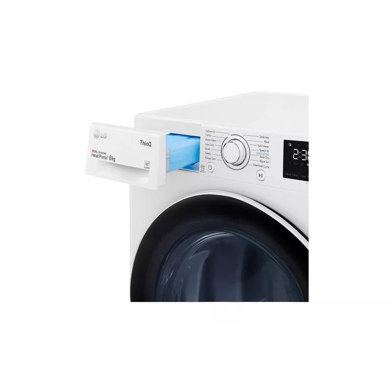 LG RH80V3AV6N džiovintuvas Laisvai pastatomas Pakrovimas iš priekio 8 kg Baltas