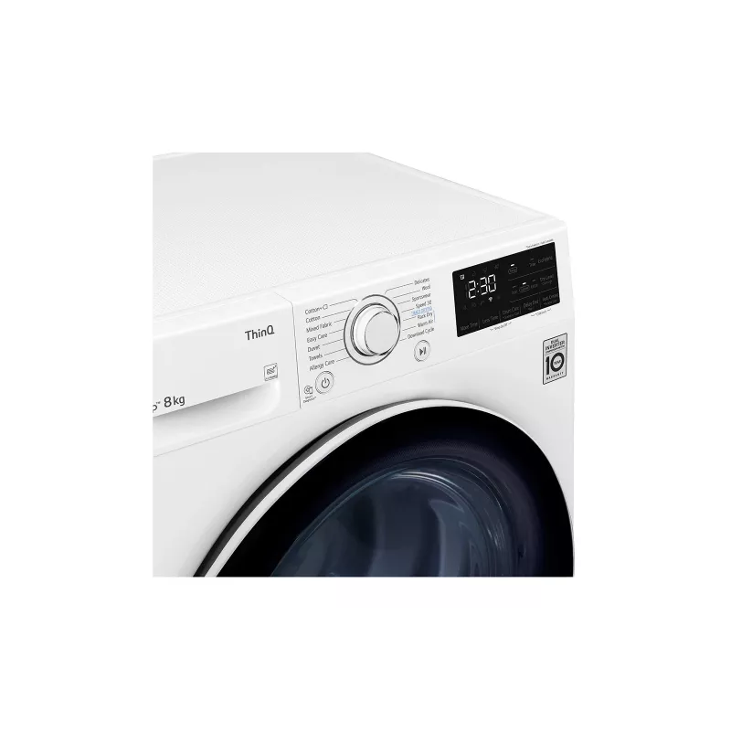 LG RH80V3AV6N džiovintuvas Laisvai pastatomas Pakrovimas iš priekio 8 kg Baltas
