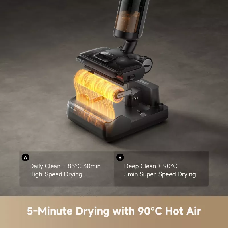 Dreame H12 Pro FlexReach, 2-in-1 lazdinis dulkių siurblys, be maišelio, juodas, 0,78 l, 0,7 l, stačiakampis