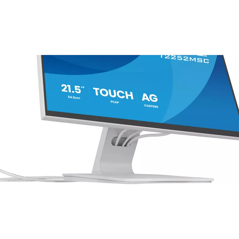 Monitorius IIYAMA ProLite T2252MSC-W2AG 21,5 colio (54,5 cm) Full HD 1920x1080 LCD liečiamasis ekranas, 5 ms, USB 3.2 šakotuvas, garsiakalbiai, VESA, baltas