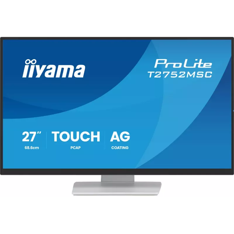 27 colių IIYAMA ProLite T2752MSC-W1AG lietimui jautrus LCD monitorius 1920x1080 Full HD baltas, 5 ms, USB 3.2 Gen1, garsiakalbiai, VESA