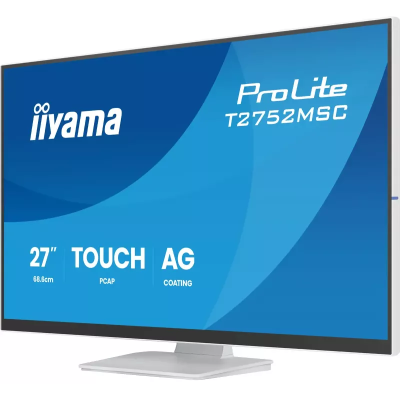 27 colių IIYAMA ProLite T2752MSC-W1AG lietimui jautrus LCD monitorius 1920x1080 Full HD baltas, 5 ms, USB 3.2 Gen1, garsiakalbiai, VESA