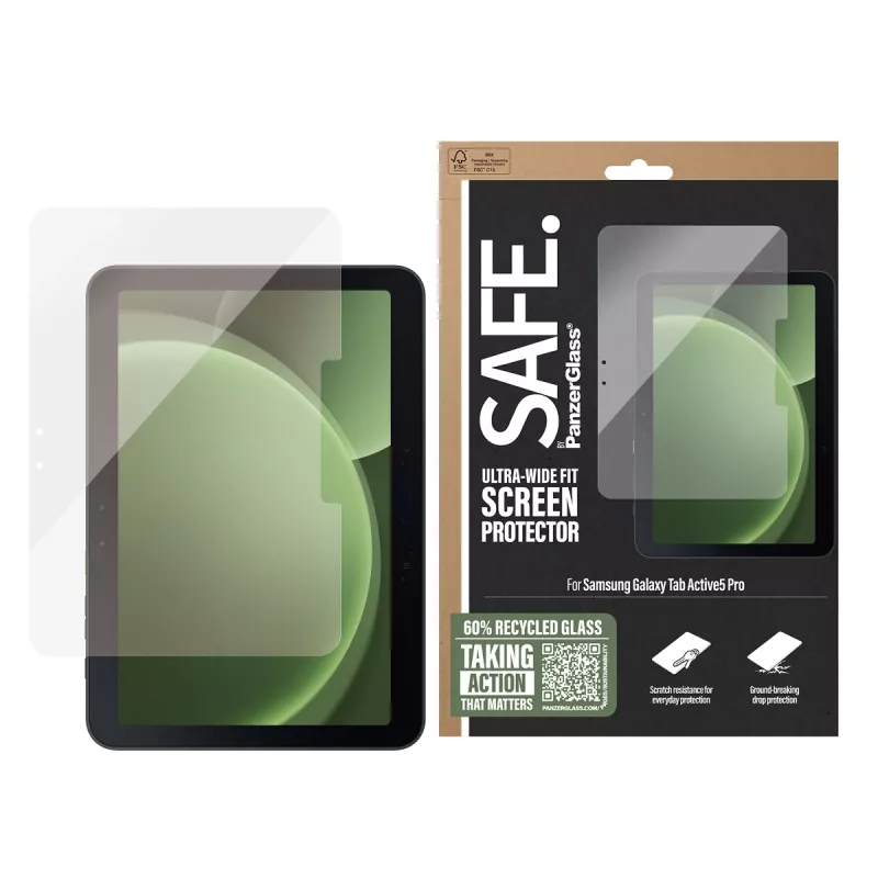 PanzerGlass SAFE. by® Ekrano apsauga Samsung Galaxy Tab Active5 Pro | Ultra-Wide Fit