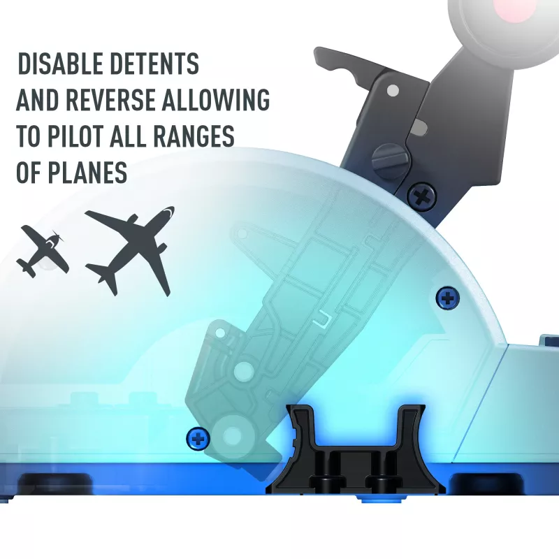 Thrustmaster TCA Quadrant Airbus Edition – Juodas, Mėlynas – Skrydžių Simuliatoriaus Troselių Pultas, PC