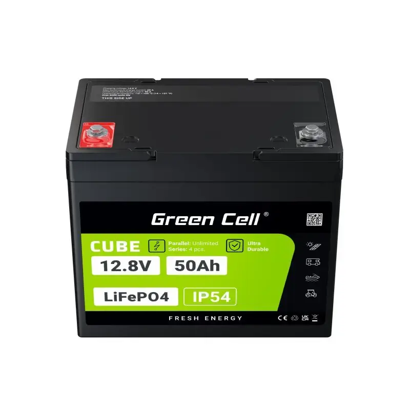 UPS baterija Green Cell LFPGC12V50AH Ličio geležies fosfatas 12V 50Ah 640Wh, 75A iškrova