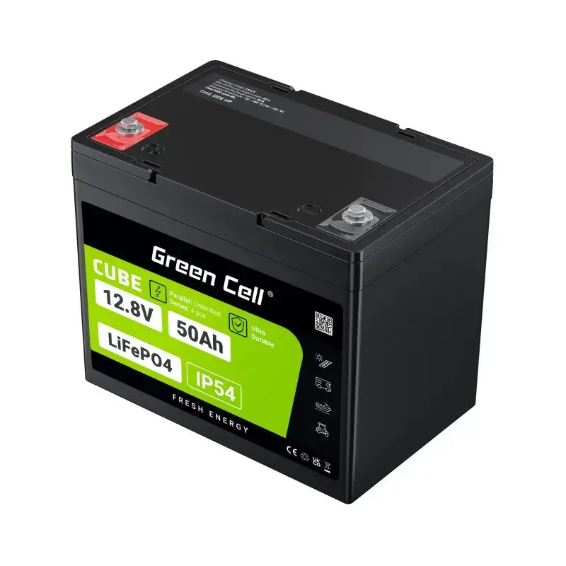 UPS baterija Green Cell LFPGC12V50AH Ličio geležies fosfatas 12V 50Ah 640Wh, 75A iškrova