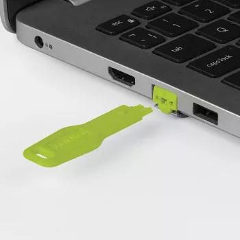 Lindy RJ-45 prievadų blokatoriai (be rakto) – 20 vnt., žali