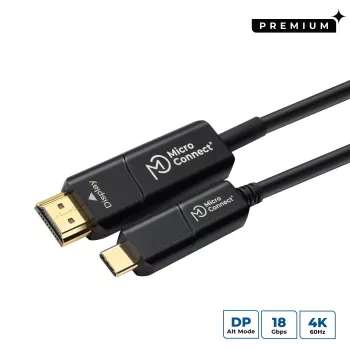 MicroConnect USB3.1CHDMI10OP aktyvus optinis USB-C į HDMI vaizdo kabelis 10 m juodas