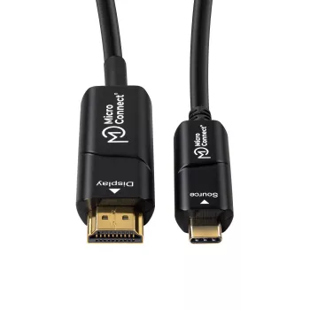 MicroConnect USB3.1CHDMI10OP aktyvus optinis USB-C į HDMI vaizdo kabelis 10 m juodas