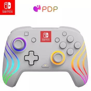 PDP Afterglow Wave White USB valdiklis analoginis / skaitmeninis Nintendo Switch, Nintendo Switch Lite, Nintendo Switch OLED