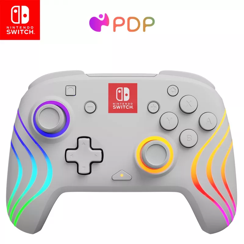 PDP Afterglow Wave White USB valdiklis analoginis / skaitmeninis Nintendo Switch, Nintendo Switch Lite, Nintendo Switch OLED