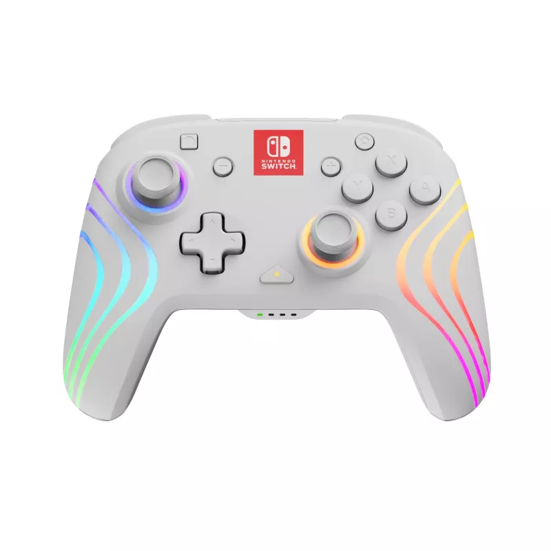 PDP Afterglow Wave White USB valdiklis analoginis / skaitmeninis Nintendo Switch, Nintendo Switch Lite, Nintendo Switch OLED