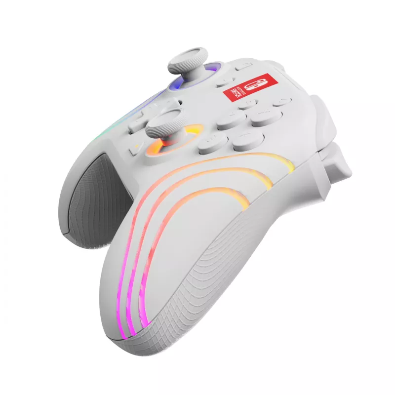 PDP Afterglow Wave White USB valdiklis analoginis / skaitmeninis Nintendo Switch, Nintendo Switch Lite, Nintendo Switch OLED