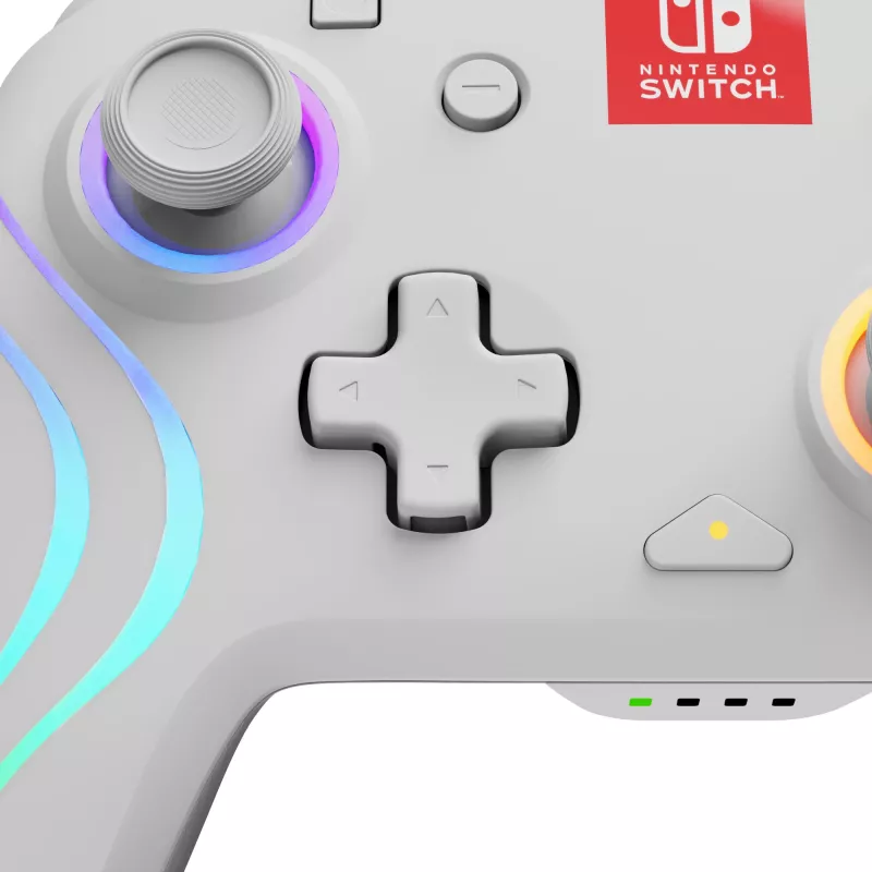 PDP Afterglow Wave White USB valdiklis analoginis / skaitmeninis Nintendo Switch, Nintendo Switch Lite, Nintendo Switch OLED