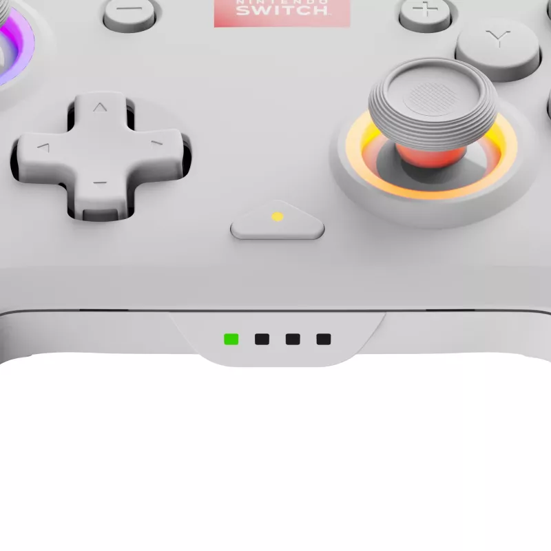PDP Afterglow Wave White USB valdiklis analoginis / skaitmeninis Nintendo Switch, Nintendo Switch Lite, Nintendo Switch OLED