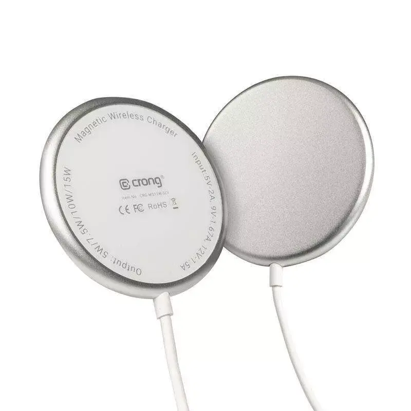 Belaidis įkroviklis Crong MagSpot CRG-MS15W-SLV Greitasis įkrovimas patalpoms DC