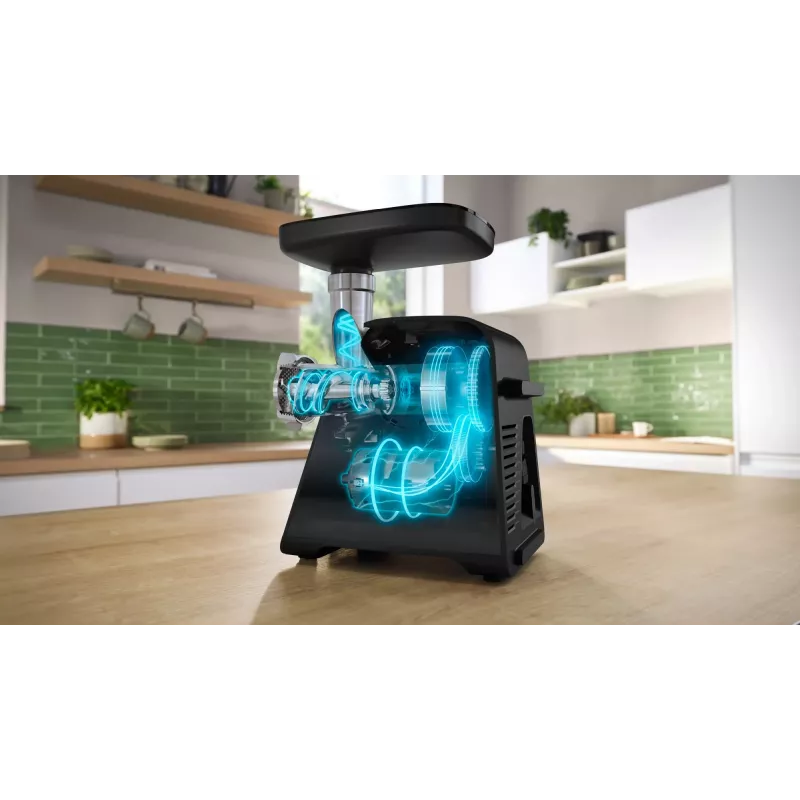 Mėsmalė Bosch Serie 6, 2100 W, juoda, sidabrinė
