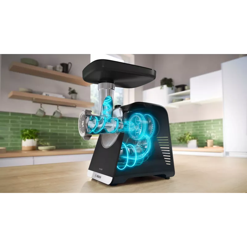 Mėsmalė Bosch Serie 6, 2100 W, juoda, sidabrinė