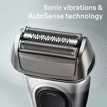 Braun Series 8 8517s elektrinis skustuvas – šlapiam ir sausam skutimuisi, sidabrinis