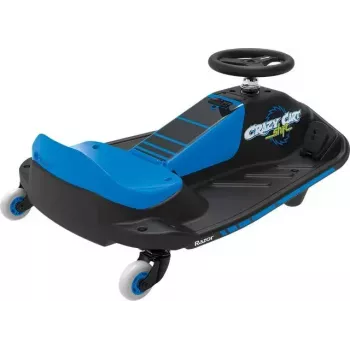 Elektrinis drift kartas Razor Crazy Cart Shift — mėlynas, 90 W variklis, 12 V baterija, iki 13 km/h, maks. svoris 54 kg