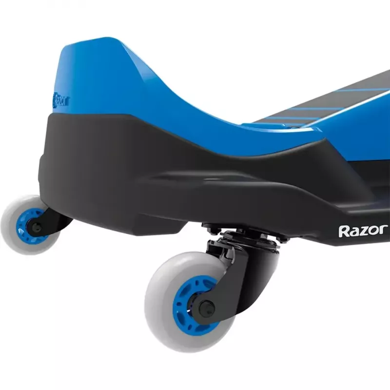 Elektrinis drift kartas Razor Crazy Cart Shift — mėlynas, 90 W variklis, 12 V baterija, iki 13 km/h, maks. svoris 54 kg