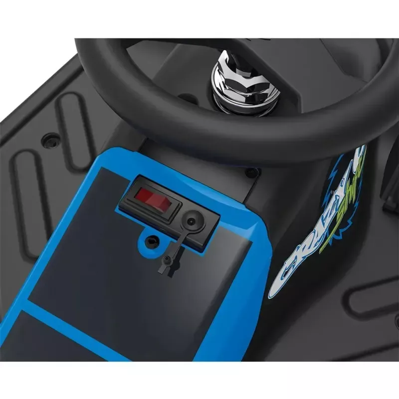Elektrinis drift kartas Razor Crazy Cart Shift — mėlynas, 90 W variklis, 12 V baterija, iki 13 km/h, maks. svoris 54 kg