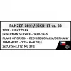 Konstruktorius Cobi Blocks Panzer 38 VZ.38 690 elementų – mastelinis modelis