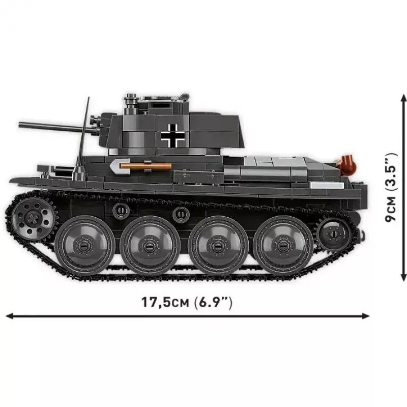 Konstruktorius Cobi Blocks Panzer 38 VZ.38 690 elementų – mastelinis modelis
