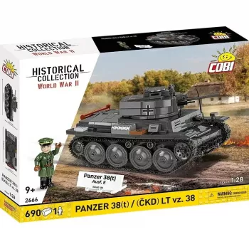 Konstruktorius Cobi Blocks Panzer 38 VZ.38 690 elementų – mastelinis modelis