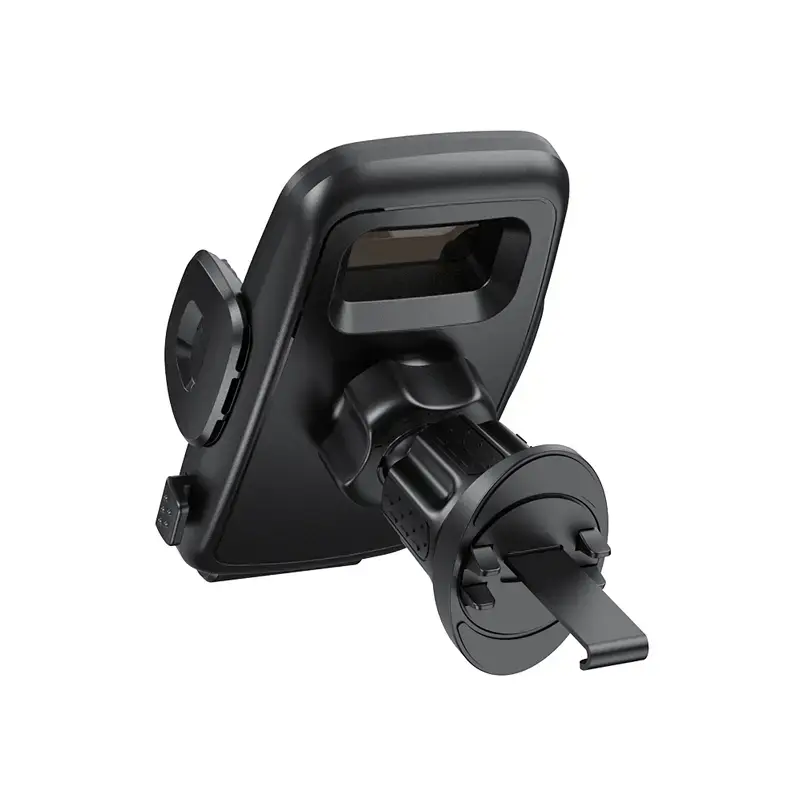 Laikiklis telefonui į automobilio ventiliacijos groteles Crong Carclip Air Vent (mobiliems telefonams), juoda/karbonas