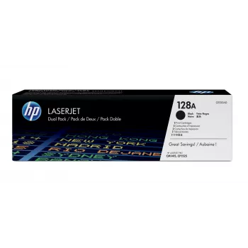 HP 128A 2 vnt. juodos originalios lazerinės kasetės, 4000 puslapių, juoda, 2 vnt.