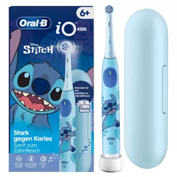 Rotacinė dantų šepetėlio rankena vaikams Oral-B iO Kids Stitch mėlyna