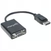 Manhattan DisplayPort į VGA HD15 keitiklio laidas, 15 cm, kištukas į lizdą, aktyvus, DP su užraktu, juodas, garantija visam laikui