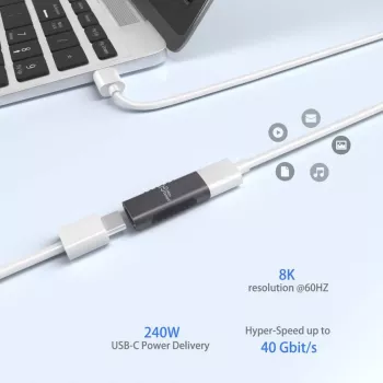 Microconnect USB3.2CFFA USB-C lyties keitiklis, juodas