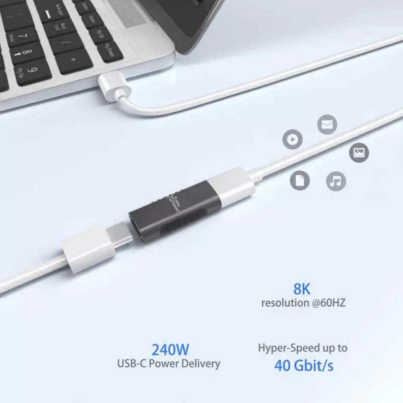 Microconnect USB3.2CFFA USB-C lyties keitiklis, juodas