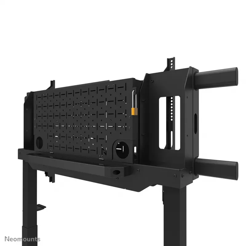 Televizoriaus stovas Neomounts FL55-975BL1 motorizuotas 75–115 colių ekranams, plieninis, juodas, max 160 kg, aukštis 2154 mm