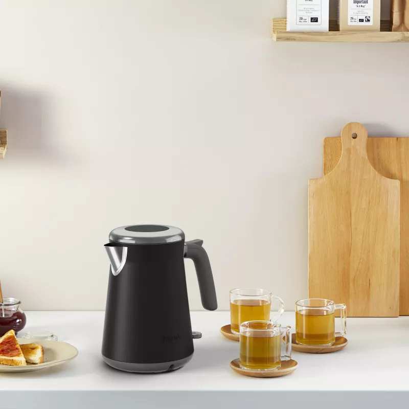 Elektrinis virdulys Tefal KI6668E0 — 1,7 L, 2400 W, nerūdijančio plieno korpusas, juodas