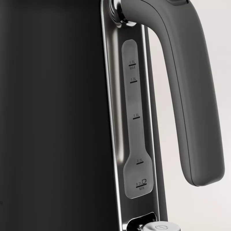 Elektrinis virdulys Tefal KI6668E0 — 1,7 L, 2400 W, nerūdijančio plieno korpusas, juodas