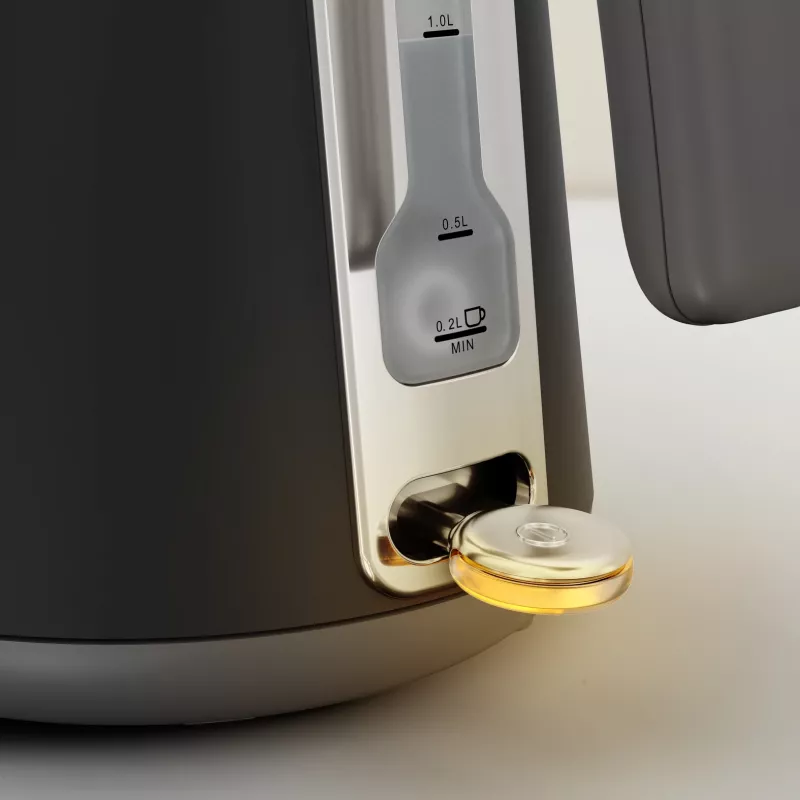 Elektrinis virdulys Tefal KI6668E0 — 1,7 L, 2400 W, nerūdijančio plieno korpusas, juodas