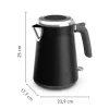 Elektrinis virdulys Tefal KI6668E0 — 1,7 L, 2400 W, nerūdijančio plieno korpusas, juodas